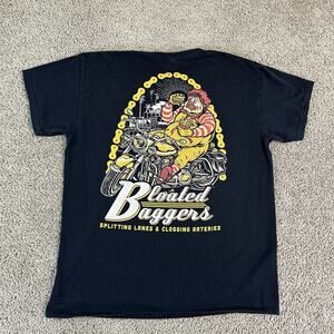 Lethal Threat Down N Out Shirt Mens Large Bloated Baggers Biker Graphic 2022